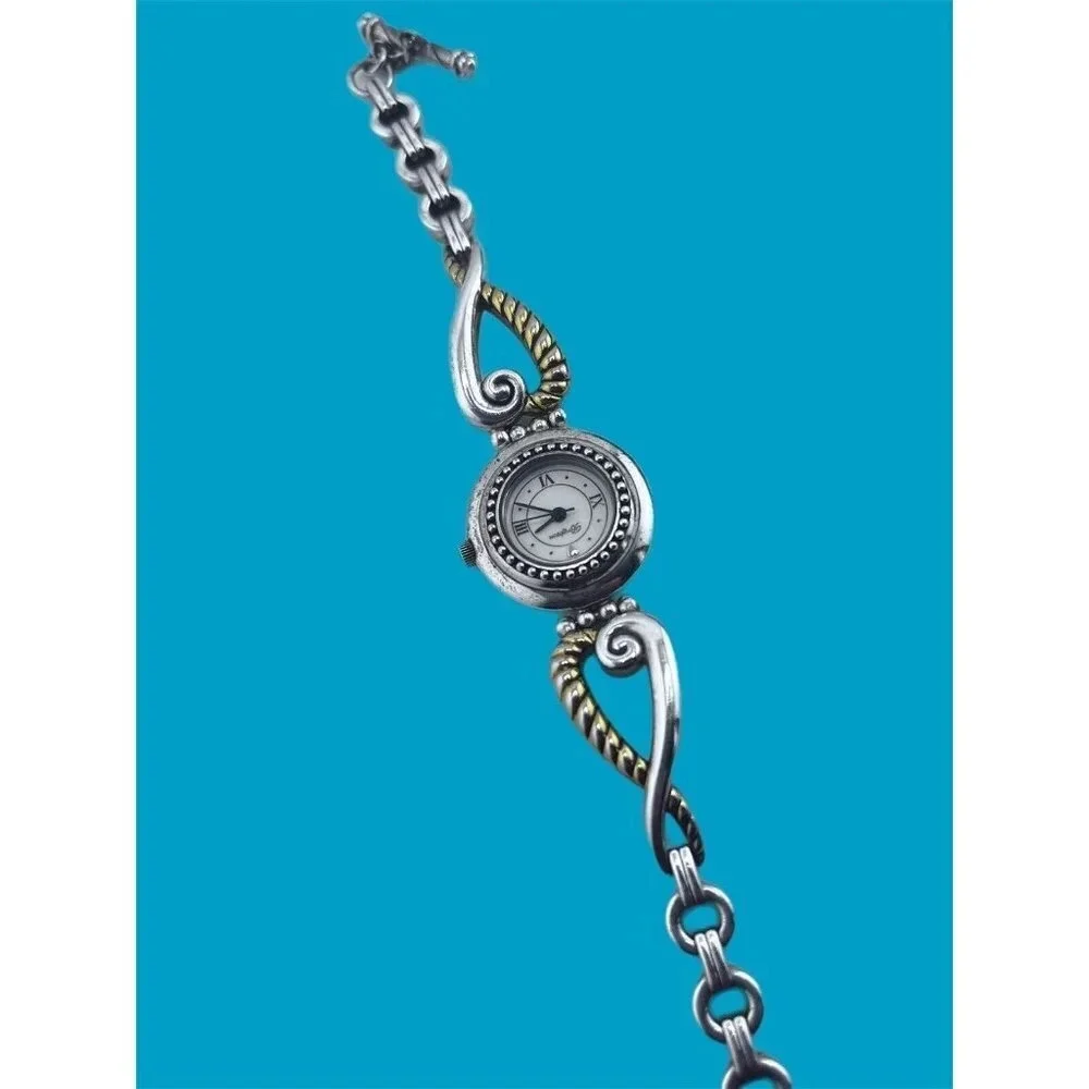 Brighton Charleston Ladies Watch 2-Tone Gold/Silver Toggle Retired New battery